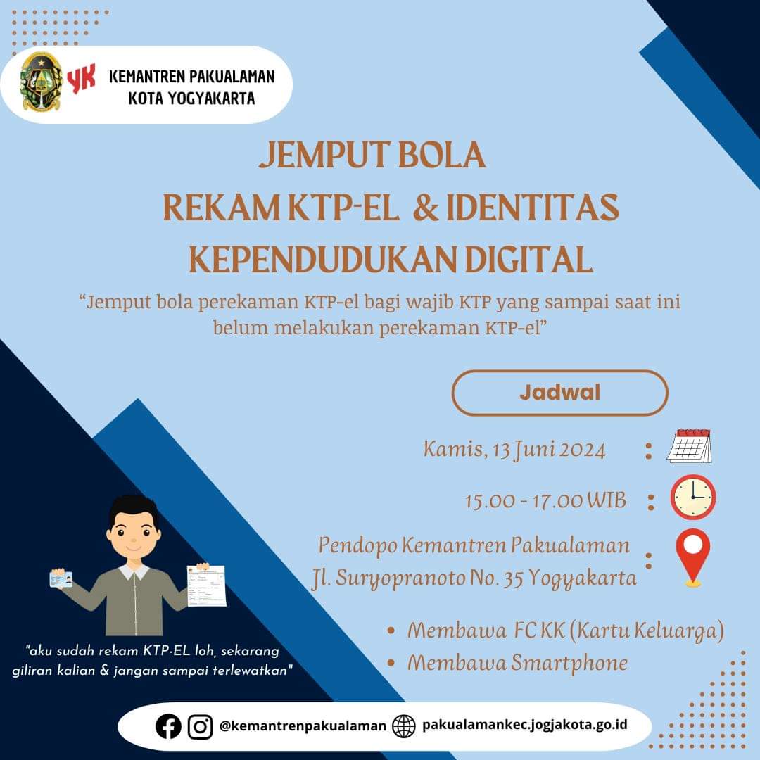 Pengumuman jemput bola rekam KTP-EL & Identitas Kependudukan Digital