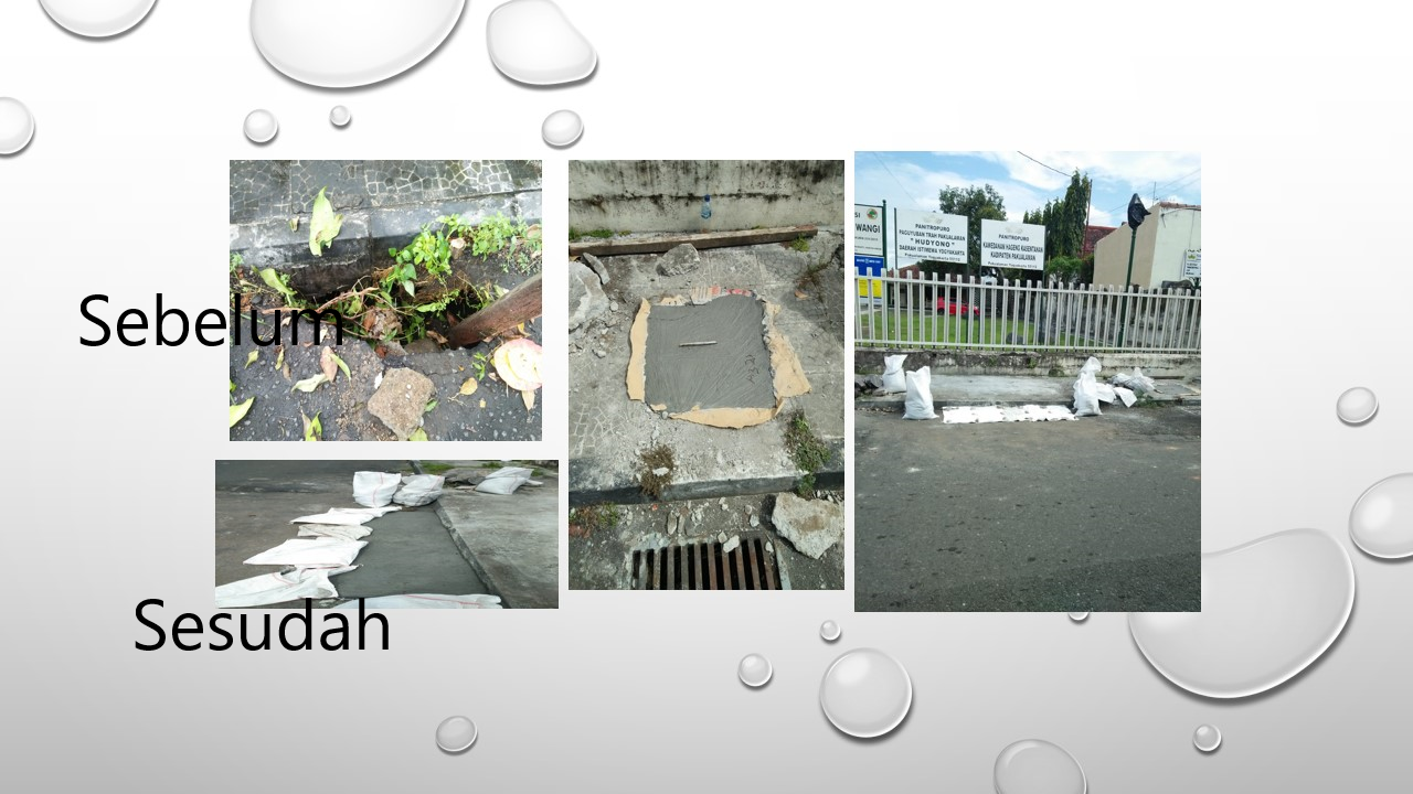 Foto pekerjaan fisik  di Jalan  Masjid No 5  yang ditindaklanjuti